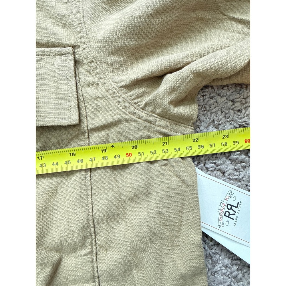 RRL Double RL Dobby Graphic Overshirt Military Stencil Tan Sanforized Jacket M - Picture 12 of 12